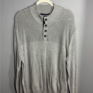 Club Room Gray Henley Men's Sweater